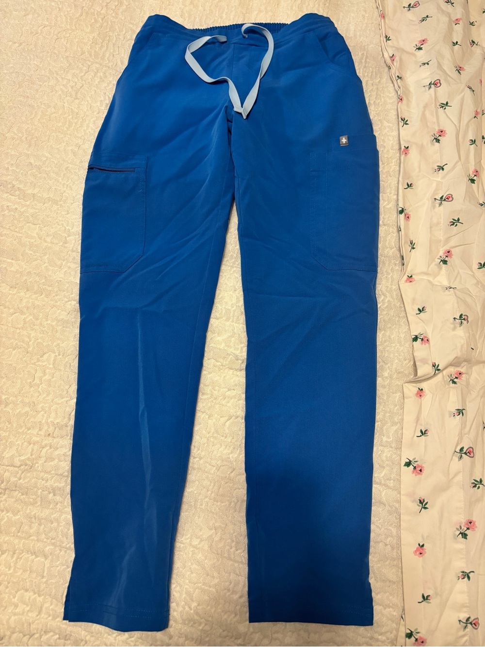 Figs Royal Blue Cargo Scrub Pant